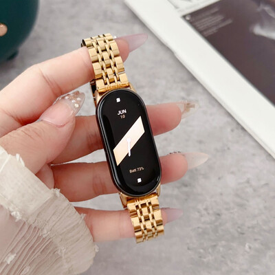 Remenčići za Smart Mi Band 8 narukvica s alatom za uklanjanje veze Metalni remen za narukvicu za Xiaomi Mi Band 8 remen za sat Muškarci Žene