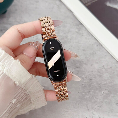 Remenčići za Smart Mi Band 8 narukvica s alatom za uklanjanje veze Metalni remen za narukvicu za Xiaomi Mi Band 8 remen za sat Muškarci Žene