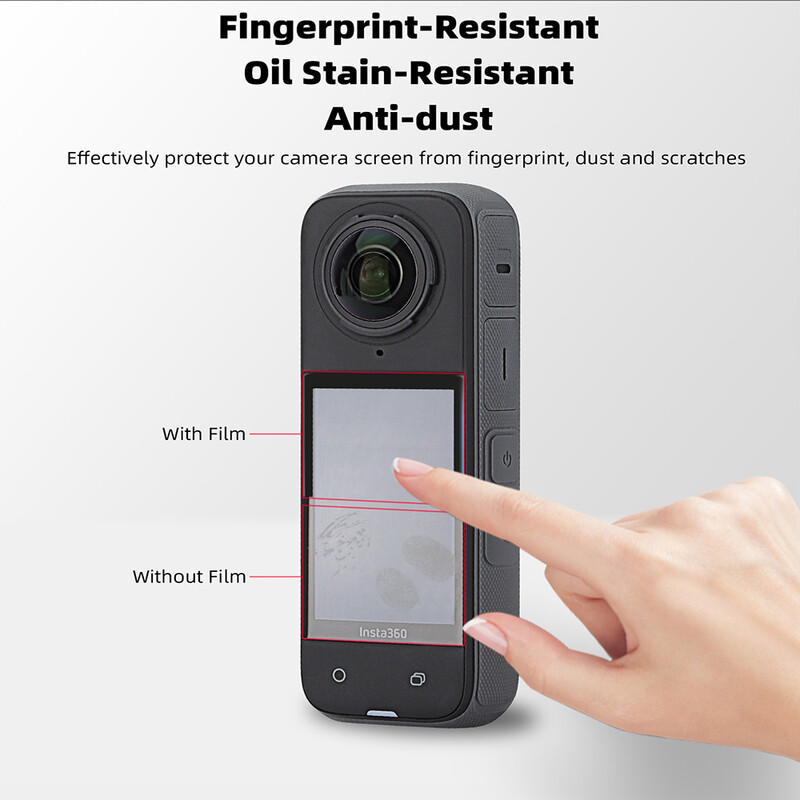 Ekrāna aizsargplēve priekš Insta360 X4 izliekta kompozītmateriāla plēve Insta360 X4 ekrāna Ultra-HD filmu kameru piederumiem (nav stikla)