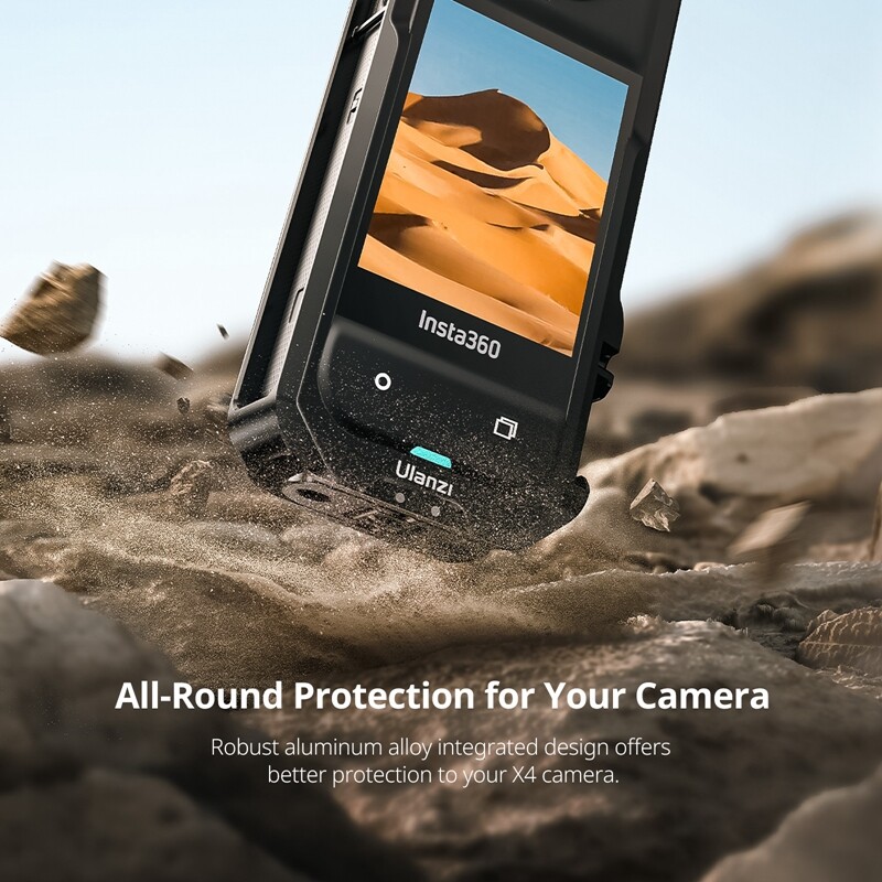 Ulanzi IN-04 Insta360 X4 Kavez za kameru Metalni kavez za Insta360 X4 za tronožac za prsni nosač