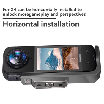 Horizontal Action Mount for Insta360 X4 90 Degree Vertical Frame Adapter Ebow Adapter για Insta 360 X4 Accessories