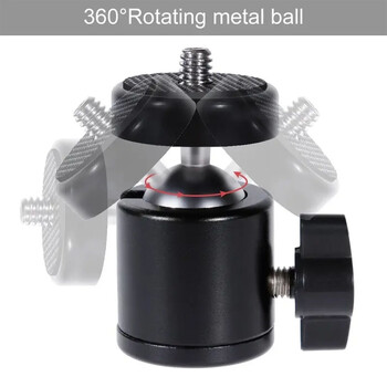 2-Pc 360° Περιστρεφόμενη Mini Ball Head με Universal 1/4\