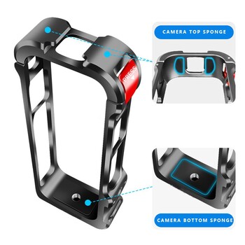 За Insta360 X4 Metal Frame Rabbit Cage Protective Sports Release Case Защитни аксесоари Frame Magnetic Quick Camera M6Z7