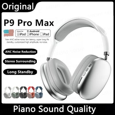 ÚJ P9 Pro Max Air Vezeték nélküli Bluetooth fejhallgató Zajszűrő fülhallgató Mic Pods Over Ear Sports Gaming Headset Apple-hez