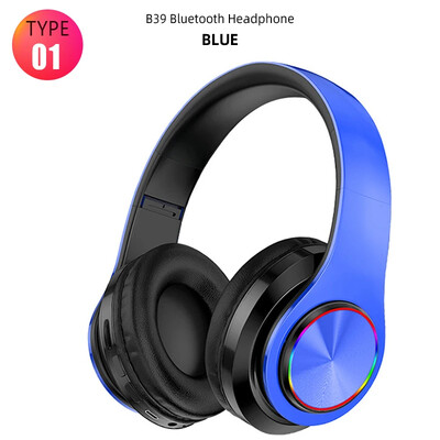B39 bežične osvijetljene slušalice Over-ear HiFi stereo slušalice sklopive gaming slušalice za putovanje avionom posao vježbanje kod kuće