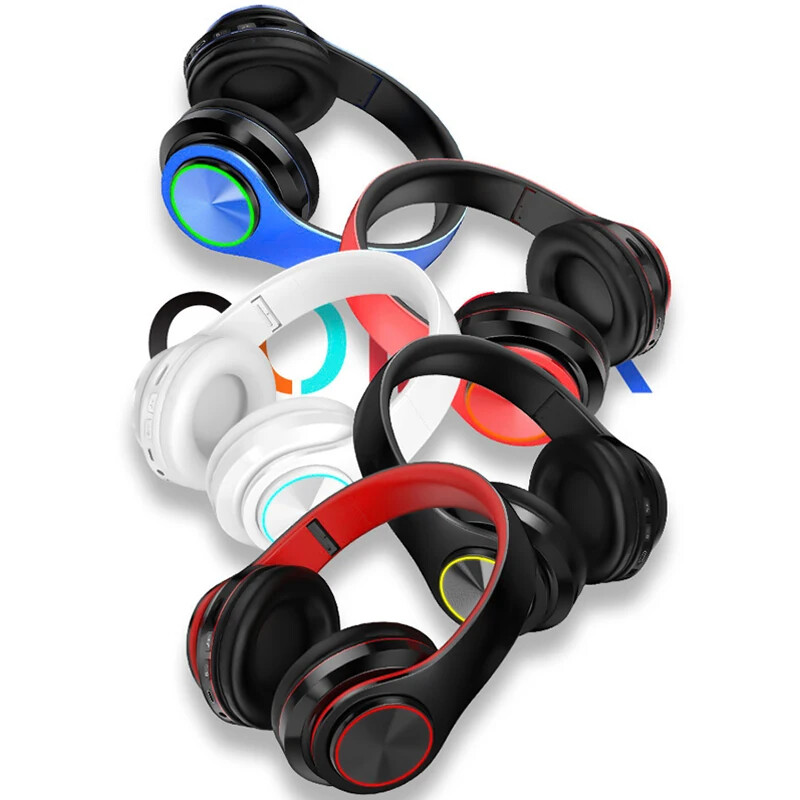 B39 bežične osvijetljene slušalice Over-ear HiFi stereo slušalice sklopive gaming slušalice za putovanje avionom posao vježbanje kod kuće