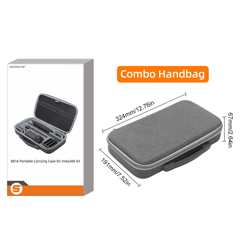 Za dodatke Insta360 X4 Hard Shell Bag Putna torbica s ručkom i džepnom torbicom Odgovara nevidljivim baterijama za selfie štap