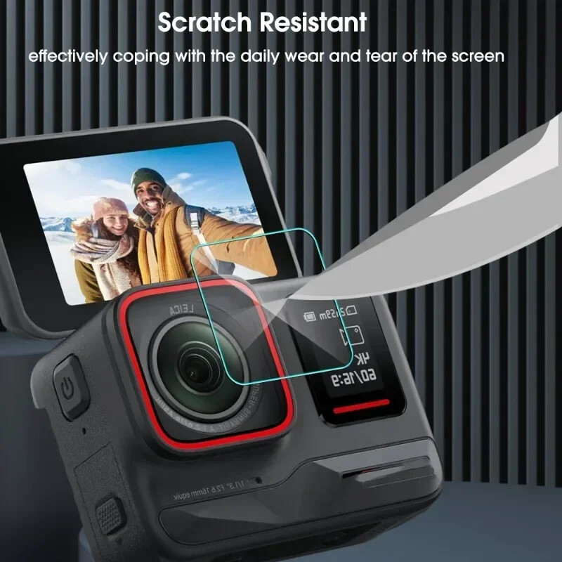 Īpaši caurspīdīgs ekrāna aizsargs priekš Insta360 ACE Pro pretskrāpējumiem aizsargplēve priekš Insta360 ACE kameras objektīva plēves rūdīta stikla