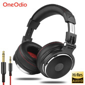 Oneodio Wired Professional Studio Pro DJ слушалки с микрофон над ухото HiFi монитор Музикални слушалки Слушалки за телефон PC