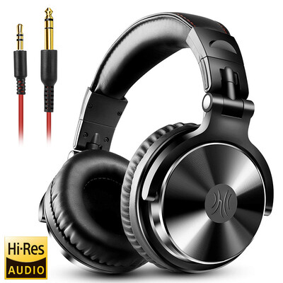 Oneodio Wired Professional Studio Pro DJ слушалки с микрофон над ухото HiFi монитор Музикални слушалки Слушалки за телефон PC
