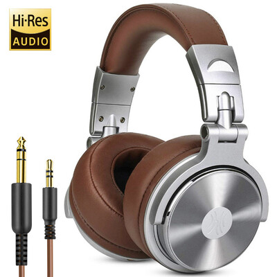 Oneodio Wired Professional Studio Pro DJ слушалки с микрофон над ухото HiFi монитор Музикални слушалки Слушалки за телефон PC