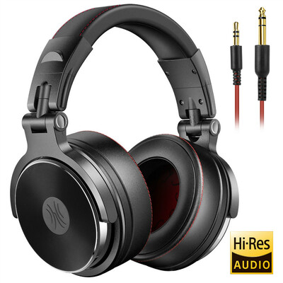 Oneodio Wired Professional Studio Pro DJ слушалки с микрофон над ухото HiFi монитор Музикални слушалки Слушалки за телефон PC