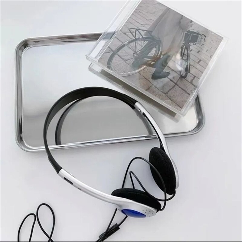 Slušalice Y2k Personality Retro Headset Blue Black Fashion Style Headset Over Ear Bubs 3.5mm Headset