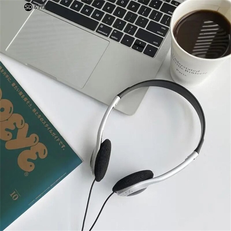 Slušalice Y2k Personality Retro Headset Blue Black Fashion Style Headset Over Ear Bubs 3.5mm Headset