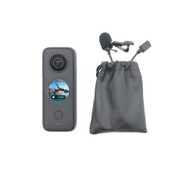 Микрофон Lavalier Lapel Mic за Insta360 X3 Action Camera няма нужда от адаптер за микрофон 360 екшън камера Аксесоар hifi намаляване на шума