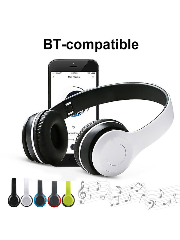 P47 Безжична слушалка за слушалки с шумопотискане, Bluetooth-съвместима 5.0 гейминг карта за слушалки Поддръжка на Mp3 плейър Hands-Free