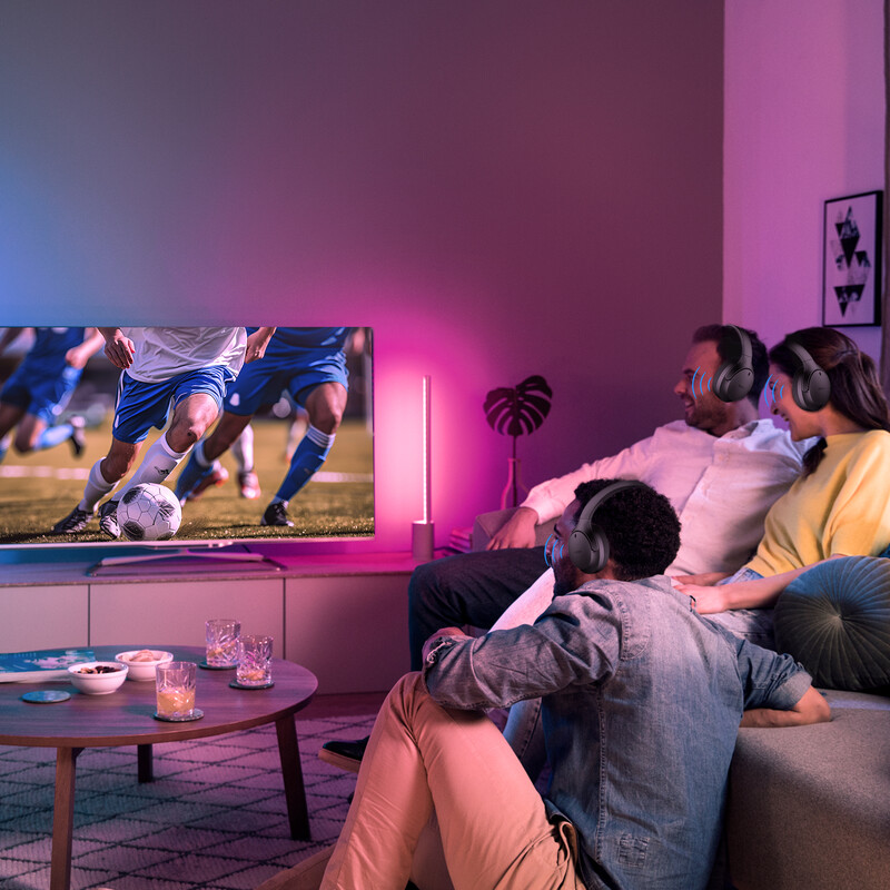 eppfun LE Audio Over Ear Bluetooth слушалки с микрофон， Aptx Lossless, LC3, Auracast слушалки за музикални игри