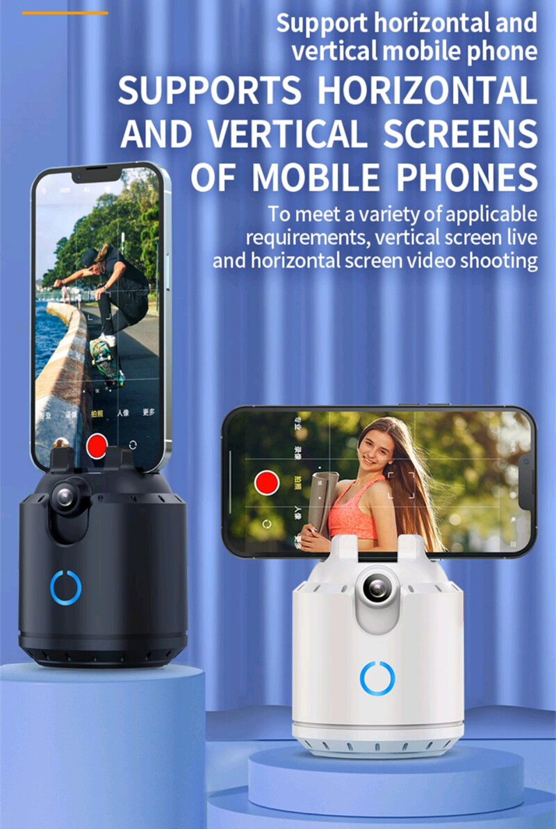 Automaatne näojälgimise telefoni selfie stick Nutikas 360° pöörlev hoidik AI järelvideo Vlog Live Gimbali stabilisaatoristatiiv mobiilile