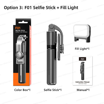 TOKQI Selfie štap Stativ Držač za telefon Stolni stalak Monopod koji se može produžiti s Bluetooth RC za mobilno emitiranje uživo Ručna fotografija