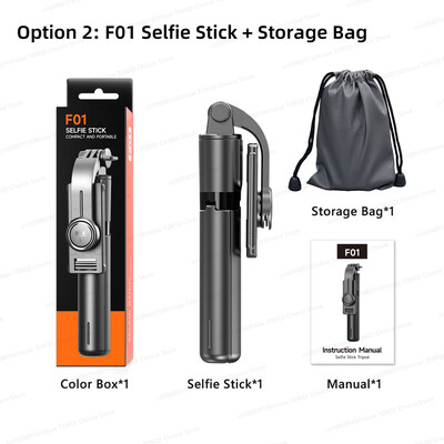 TOKQI Selfie štap Stativ Držač za telefon Stolni stalak Monopod koji se može produžiti s Bluetooth RC za mobilno emitiranje uživo Ručna fotografija