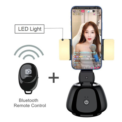 360 laipsnių besisukantis gimbalo stabilizatorius asmenukių lazdos trikojis su tolesnio fotografavimo funkcija telefono laikikliu tiesioginiam vaizdo įrašui ir fotografijai