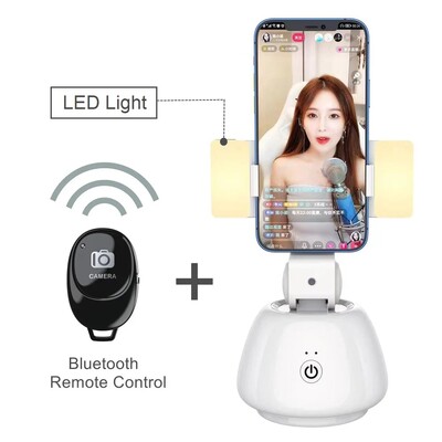 360 laipsnių besisukantis gimbalo stabilizatorius asmenukių lazdos trikojis su tolesnio fotografavimo funkcija telefono laikikliu tiesioginiam vaizdo įrašui ir fotografijai