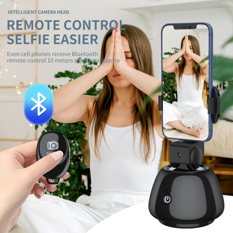 360 laipsnių besisukantis gimbalo stabilizatorius asmenukių lazdos trikojis su tolesnio fotografavimo funkcija telefono laikikliu tiesioginiam vaizdo įrašui ir fotografijai