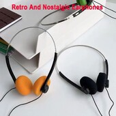 Ρετρό νοσταλγικά ακουστικά 3,5mm, ακουστικά MP3, εξατομικευμένα ενσύρματα ακουστικά Walkman Classic Sports CD Photography