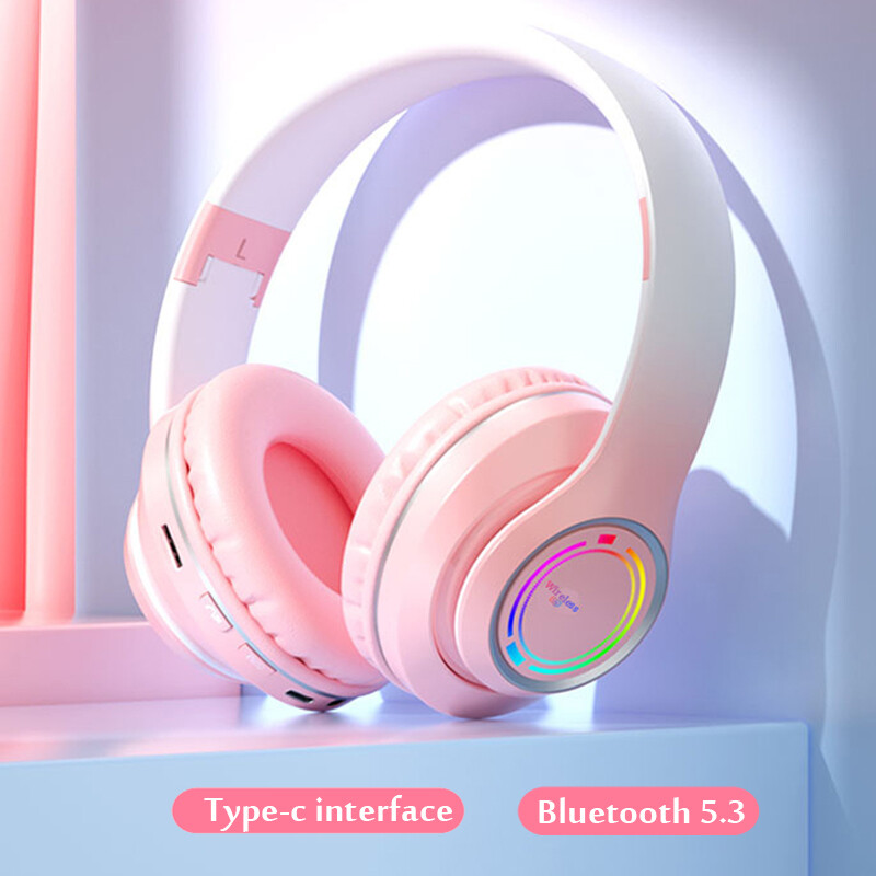Bežične Bluetooth slušalice Dječje svjetleće slušalice u više boja s mikrofonom koje se može umetnuti SD kartica HIFi stereo slušalice