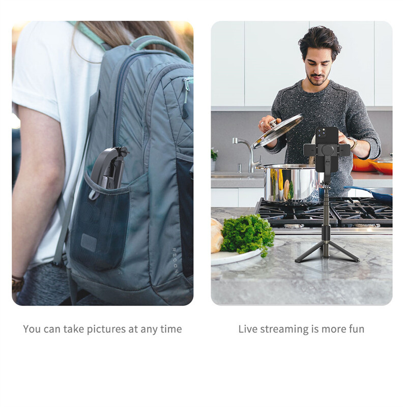 FANGTUOSI НОВ Ръчен карданен смартфон Bluetooth ръчен стабилизатор със селфи стик Статив Сгъваем кардан за смартфон
