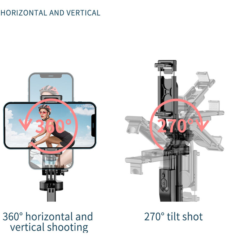 Roreta-L16 bežični selfie štap Stalak za stativ Sklopivi monopod za GoPro akcijske kamere Pametni telefoni Balans Stabilno snimanje uživo