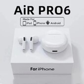 Γνήσιο Air Pro 6 TWS Wireless Bluetooth Headset 5.3 Headphone Mini Earphone with Mic Charging Box για Xiaomi iPhone Earbuds