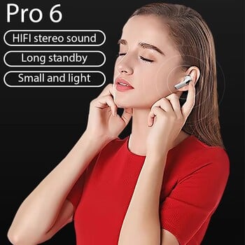 Γνήσιο Air Pro 6 TWS Wireless Bluetooth Headset 5.3 Headphone Mini Earphone with Mic Charging Box για Xiaomi iPhone Earbuds