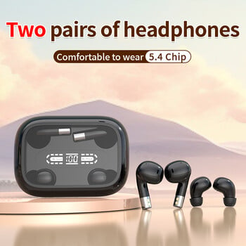 Ακουστικά SK 2in1 Dual Headphones 5.4 Bluetooth Ασύρματα ακουστικά Sports Sleeping Sleeping Reducation Noise Headphone HD HIFI Music Bass Earbuds