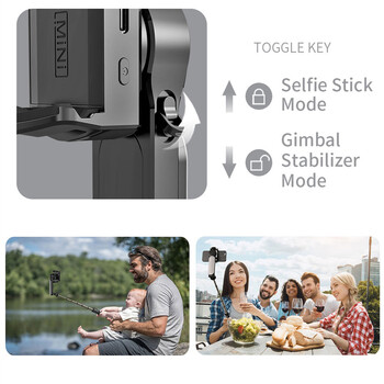 2025 Νέο AI Stabilizer Wireless Bluetooth Selfie Stick Tripod Handheld Gimbal Stabilizer Monopod With Fill Light για IOS Android