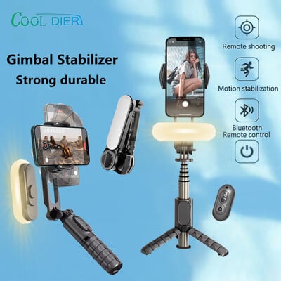 2025 Novi AI stabilizator bežični Bluetooth selfie štap stativ ručni gimbal stabilizator monopod sa svjetlom za punjenje za IOS Android