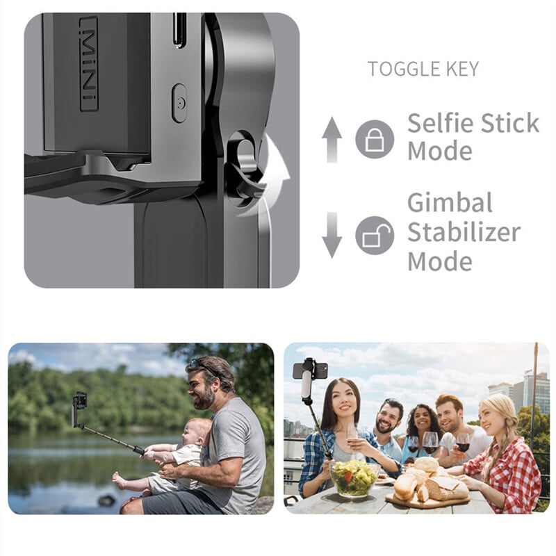 2025 Нов AI стабилизатор, безжичен Bluetooth селфи стик, статив, ръчен стабилизатор, монопод със запълваща светлина за IOS Android