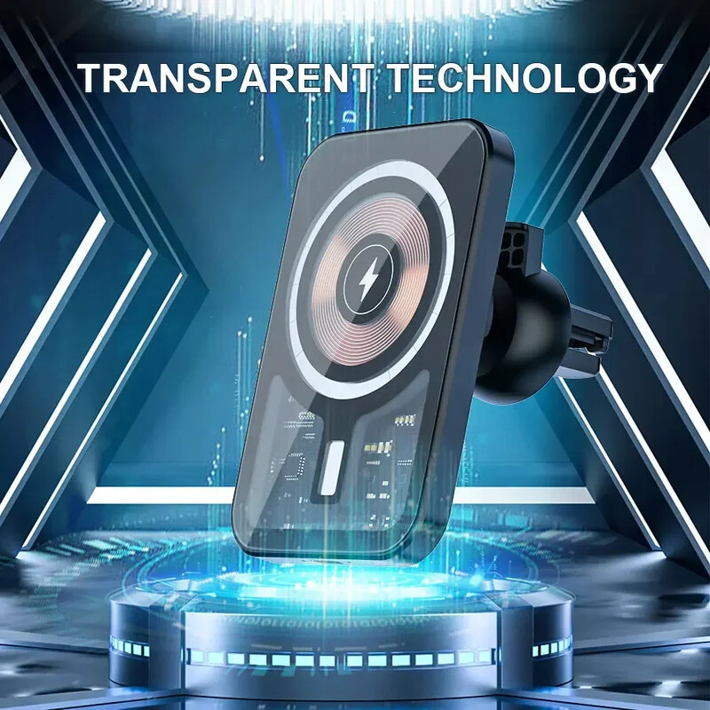 VIKEFON 15W magnetski bežični punjač za automobil Montaža za ventilacijski otvor Stalak za držač telefona Stanica za brzo punjenje za iPhone 12 13 14 15 Pro Max