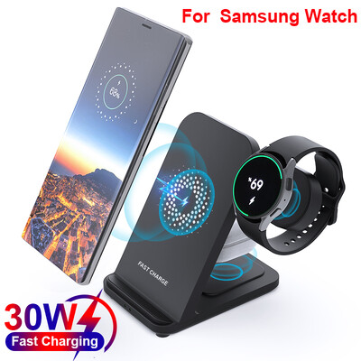 Vezeték nélküli töltő 3 az 1-ben Samsung gyors vezeték nélküli töltőállomáshoz Samsung Galaxy S24 S23 S22 Watch Ultra 7/6/5/4/3