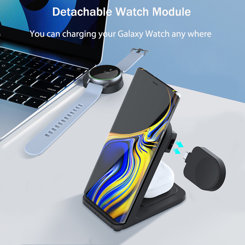 Bežični punjač 3 u 1 za Samsung Fast Wireless Charging Station za Samsung Galaxy S24 S23 S22 Watch Ultra 7/6/5/4/3