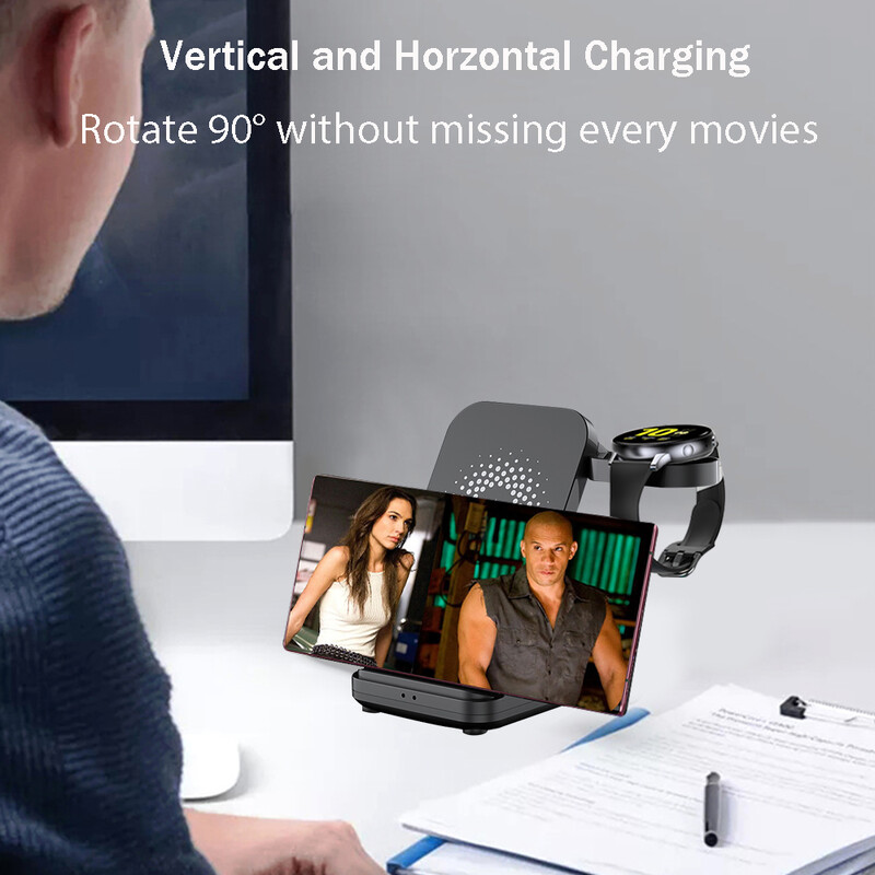 Bežični punjač 3 u 1 za Samsung Fast Wireless Charging Station za Samsung Galaxy S24 S23 S22 Watch Ultra 7/6/5/4/3