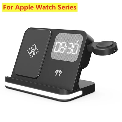 Стойка за безжично зарядно за iPhone 15 14 Samsung S23 S22 Ultra Fold Z Flip Galaxy Watch Active Buds Държач за станция за бързо зареждане