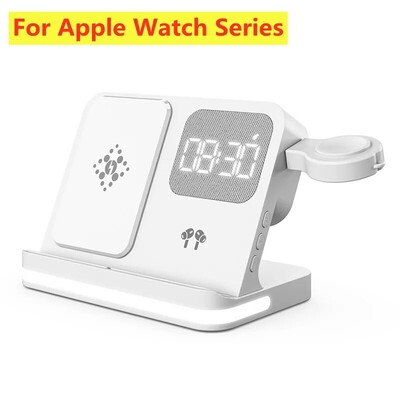 Стойка за безжично зарядно за iPhone 15 14 Samsung S23 S22 Ultra Fold Z Flip Galaxy Watch Active Buds Държач за станция за бързо зареждане
