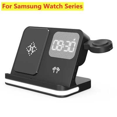 Стойка за безжично зарядно за iPhone 15 14 Samsung S23 S22 Ultra Fold Z Flip Galaxy Watch Active Buds Държач за станция за бързо зареждане