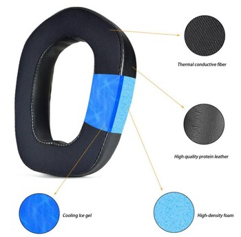 Ανταλλακτικά Earpads Logitech G435 Cooling Gel για εξαρτήματα επισκευής ακουστικών Logitech Zone Vibe 100/125, G435