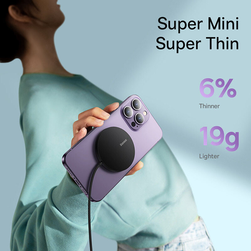 Baseus 15W magnetski bežični punjači za iPhone 15 Qi bežični punjač Podloga za brzo punjenje za iPhone 13 12 Mini telefonski punjač