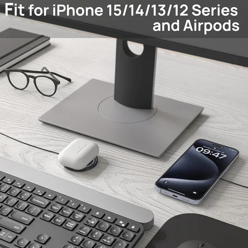 30W магнитна подложка за безжично зарядно оригинално устройство за бързо зареждане за iPhone 16 15 14 13 Pro Max Mini PD USB C 8 Plus X XR Airpods