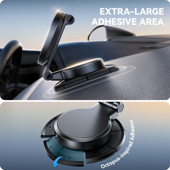 Joyroom Magnetic Car Mount N55 Ισχυρός μαγνήτης 15W Ασύρματη φόρτιση 360° Περιστροφή Πτυσσόμενη θήκη τηλεφώνου Γρήγορος φορτιστής αυτοκινήτου JR-ZS408