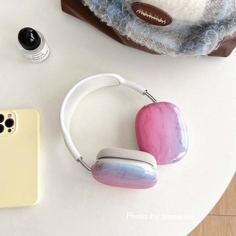 Ins gradient roosa roheline must värviline imd kõrvaklappide ümbris peakomplekti kate kõrvaklappide kate airpodidele max airpodmax funda