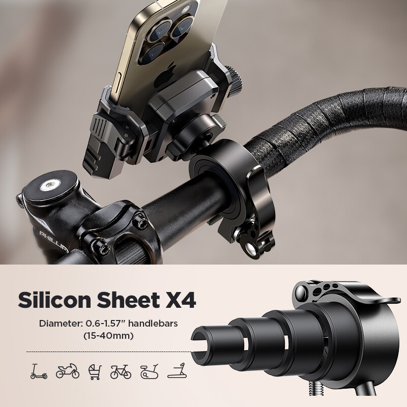 Joyroom Bike Nosač za telefon za motocikl Nosač za telefon za električni skuter, brdski, terenski bicikl Rotacija za 360° za telefone od 4,7-7,0”